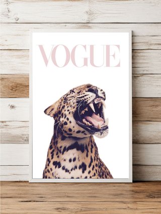 Cuadro Vogue Leopardo 20x30cm