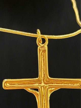 Collar plata - chapada en oro 18k
