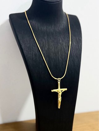 Collar plata - chapada en oro 18k