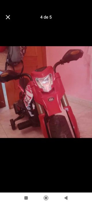 Moto batería  Infantil Roja y Negra con luces