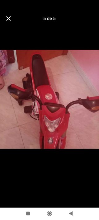 Moto batería  Infantil Roja y Negra con luces