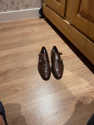 Zapatos Scalpers Doble Hebilla Piel Marrón