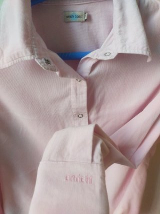 Camisa Micropana Rosa Pastel Amichi Vintage Y2K