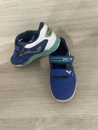 Botas de fútbol sala Joma niño azul