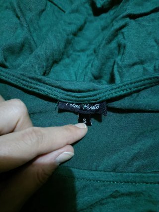 Blusa verde corte imperio manga larga