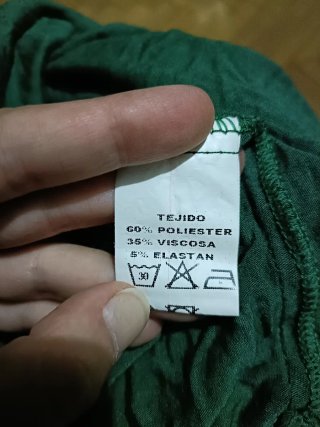 Blusa verde corte imperio manga larga