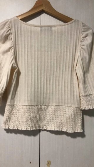INSIDE Top blanco escote cuadrado - Talla M