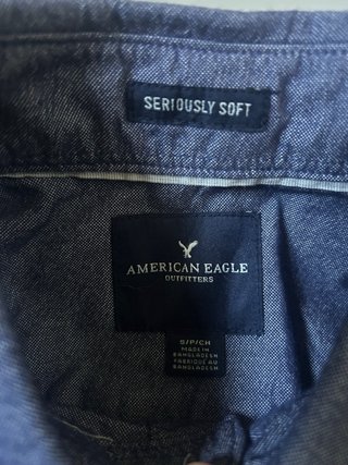 Camicia American Eagle Uomo Blu
