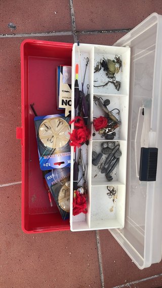 Lote de cañas de pescar antiguas