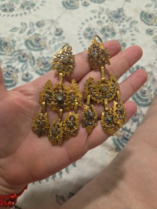 Pendientes vintage dorados