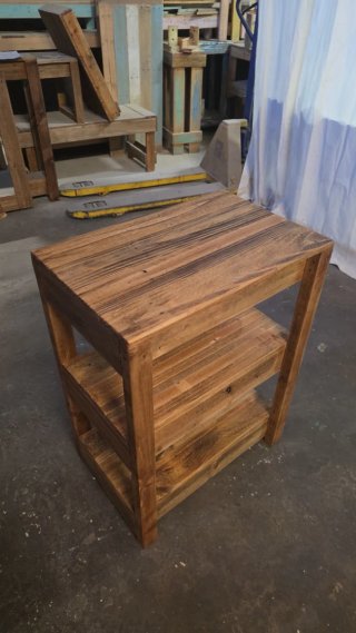 Mueble de baño madera reciclada color roble