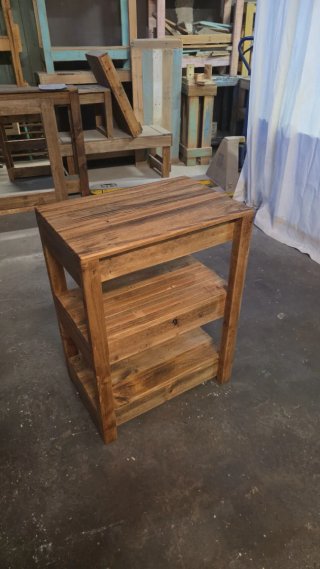 Mueble de baño madera reciclada color roble