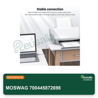 MOSWAG cable impresora USB tipo B 5M