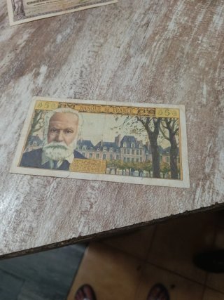 Billete 5 Francos Francia 1964 Victor Hugo