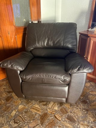 Sillon Reclinable Piel Marrón