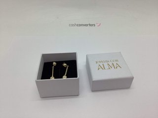 pendientes oro 18k con piedra con circonita