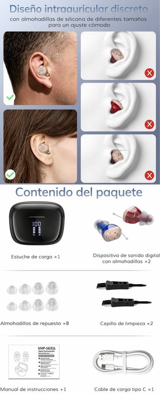 Audifonos Recargables Reducción de Ruido 70H LED