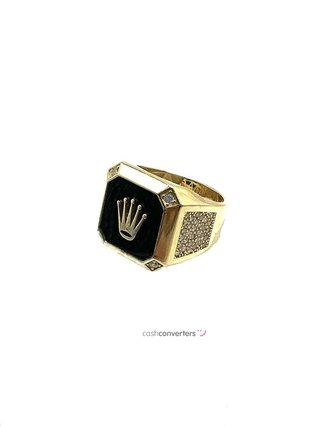 sello oro 18k con circonita