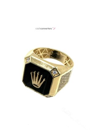 sello oro 18k con circonita