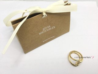 anillo oro 18k con piedra t. 16 (17,84 mm)