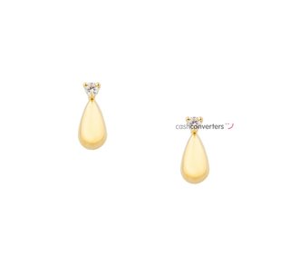pendientes oro 18k con piedra con circonita
