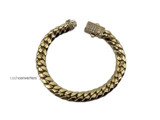 pulsera oro 18k con piedra con circonita