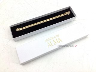 pulsera oro 18k con piedra con circonita