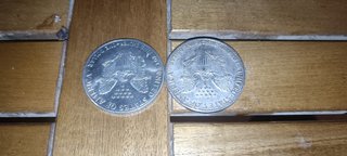 2 Monedas Plata USA One Dollar