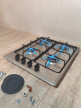 Placa de gas Teka 4 fuegos inox