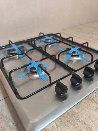 Placa de gas Teka 4 fuegos inox