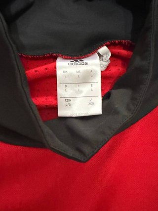 Sudadera Adidas Hombre L Roja Negra