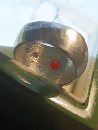 Anillo Plata con Piedra Roja
