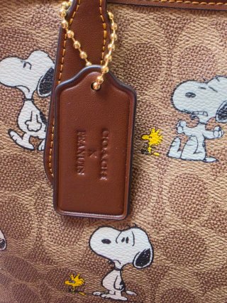 Bolso Shopper Coach x Peanuts Marrón Multicolor