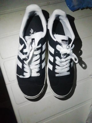 Adidas Gazelle Plataforma Negro Blanco
