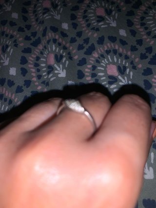 Anillo fino plata con brillos
