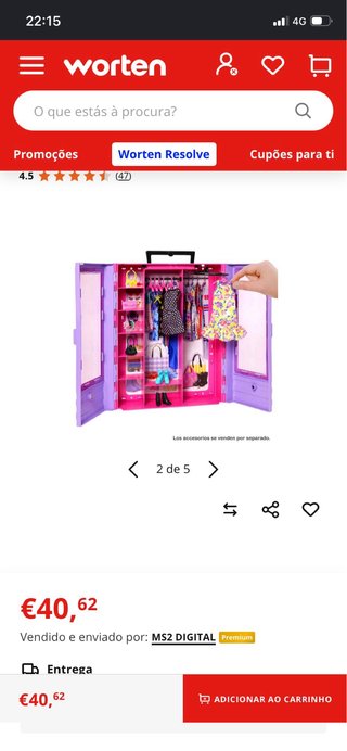 Roupeiro da Barbie Original