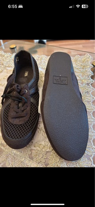 Zapatillas Zara Malla Marrón Nuevas