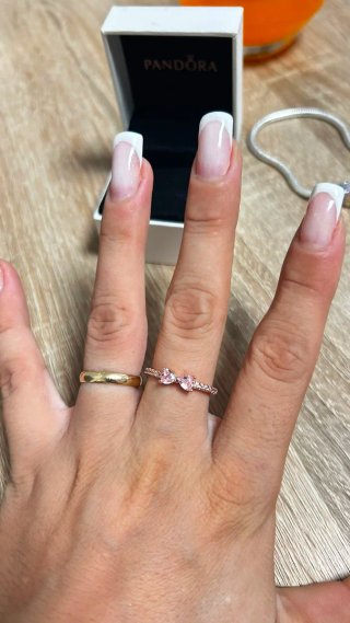 Anillo Pandora Rosa y Plata