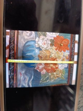 Cuadro de flores pintado a mano