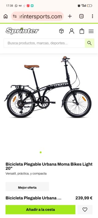 Bicicleta Plegable Moma