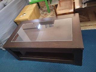 MESA DE CENTRO CON CRISTAL