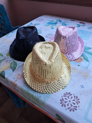 Set 3 Cappelli Festa Paillettes
