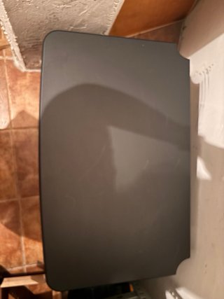 Mueble TV cristal y madera negra