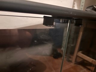 Mueble TV cristal y madera negra