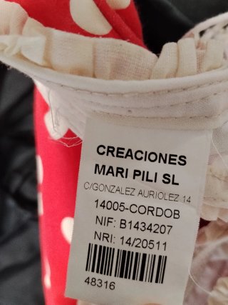 VESTIDO FLAMENCA DE   TIRANTES, ROJO Y BEIGE