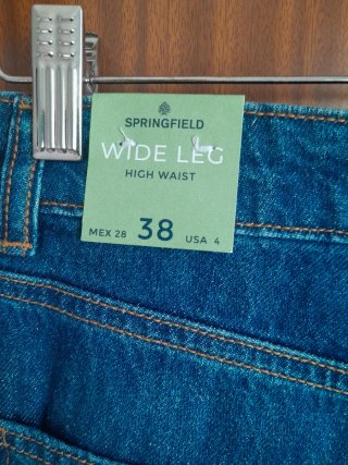 Pantalones Wide Leg Springfield Azules