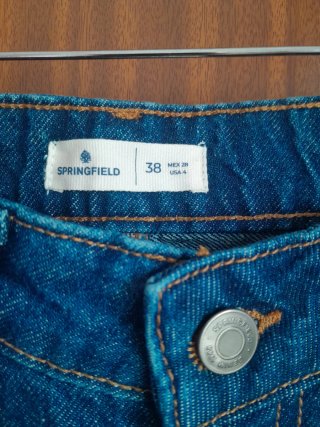 Pantalones Wide Leg Springfield Azules