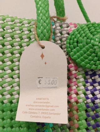 Bolso tejido ara multicolor