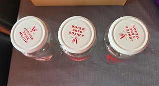 Lote 3 botes de cristal Coca-Cola