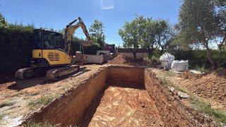 Excavación para piscina